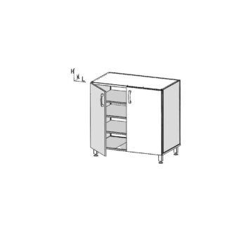 Szekrény alsó szabadon álló, álló munkához kétajtós