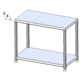 Telepített polcos asztal